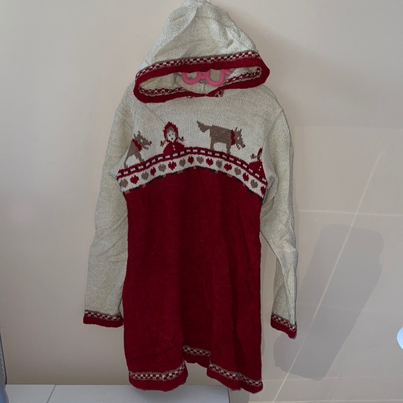 Deux Par Deux Girls Christmas Sweater Size 6 - Picture 3 of 8